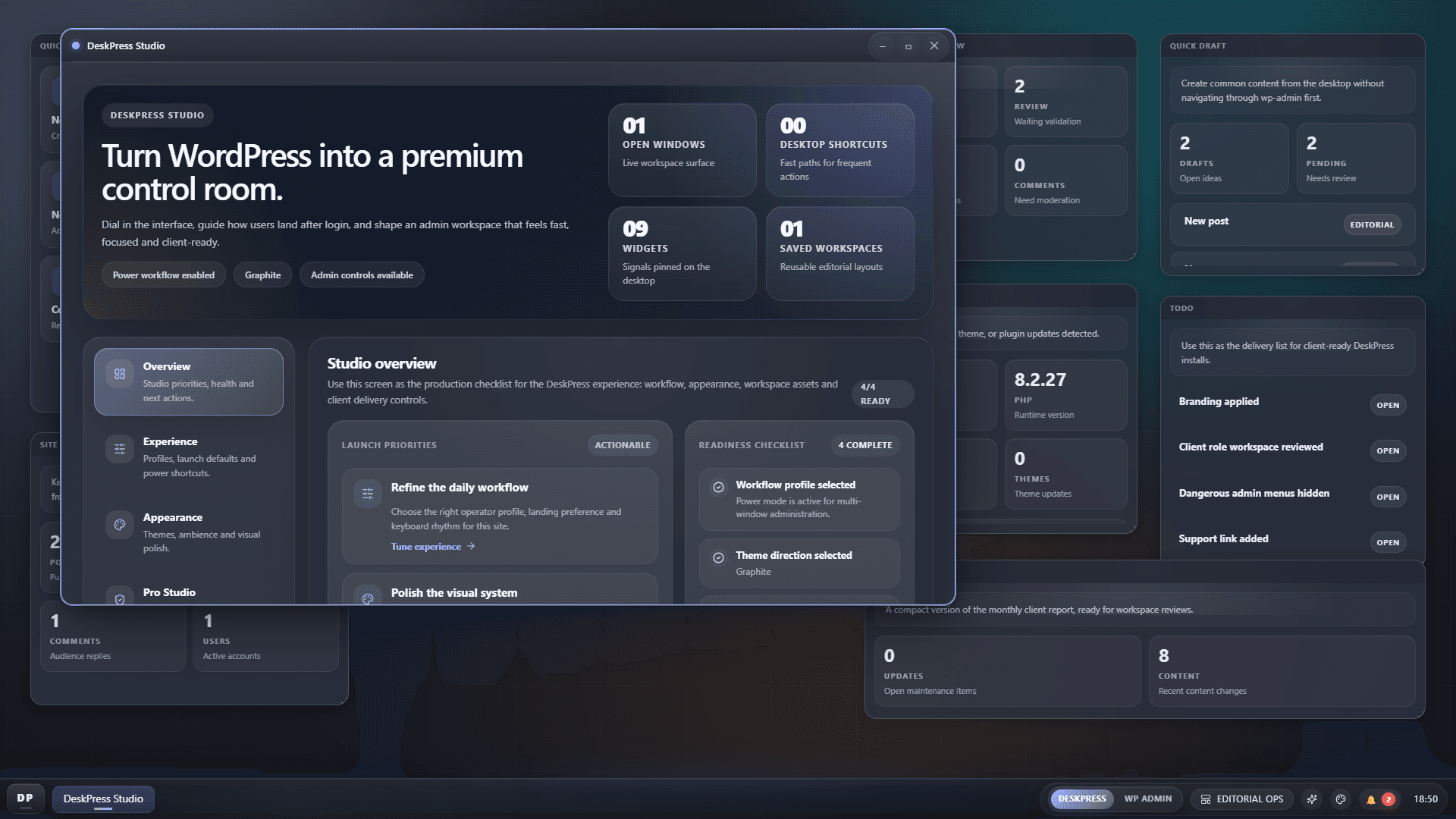 DeskPress screenshot: DeskPress Studio