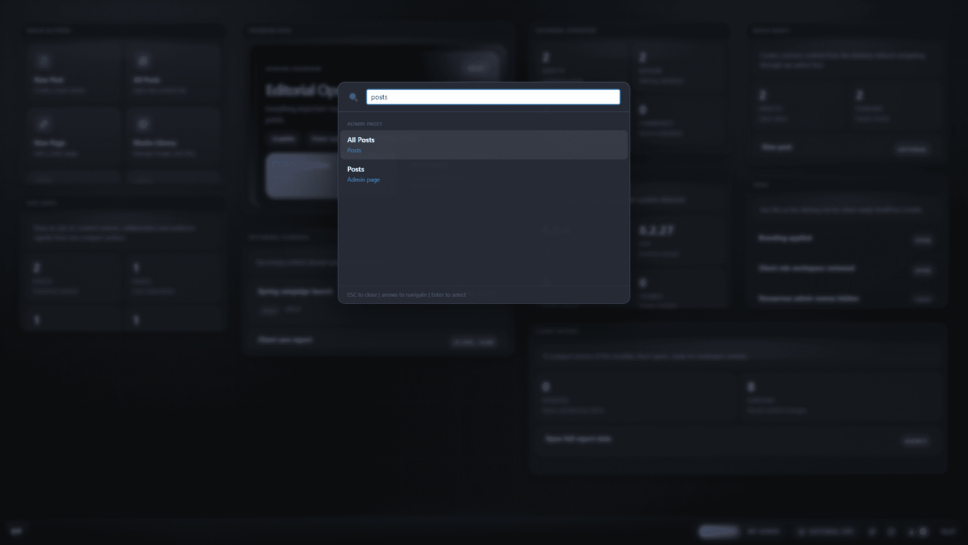 DeskPress screenshot: Command Center