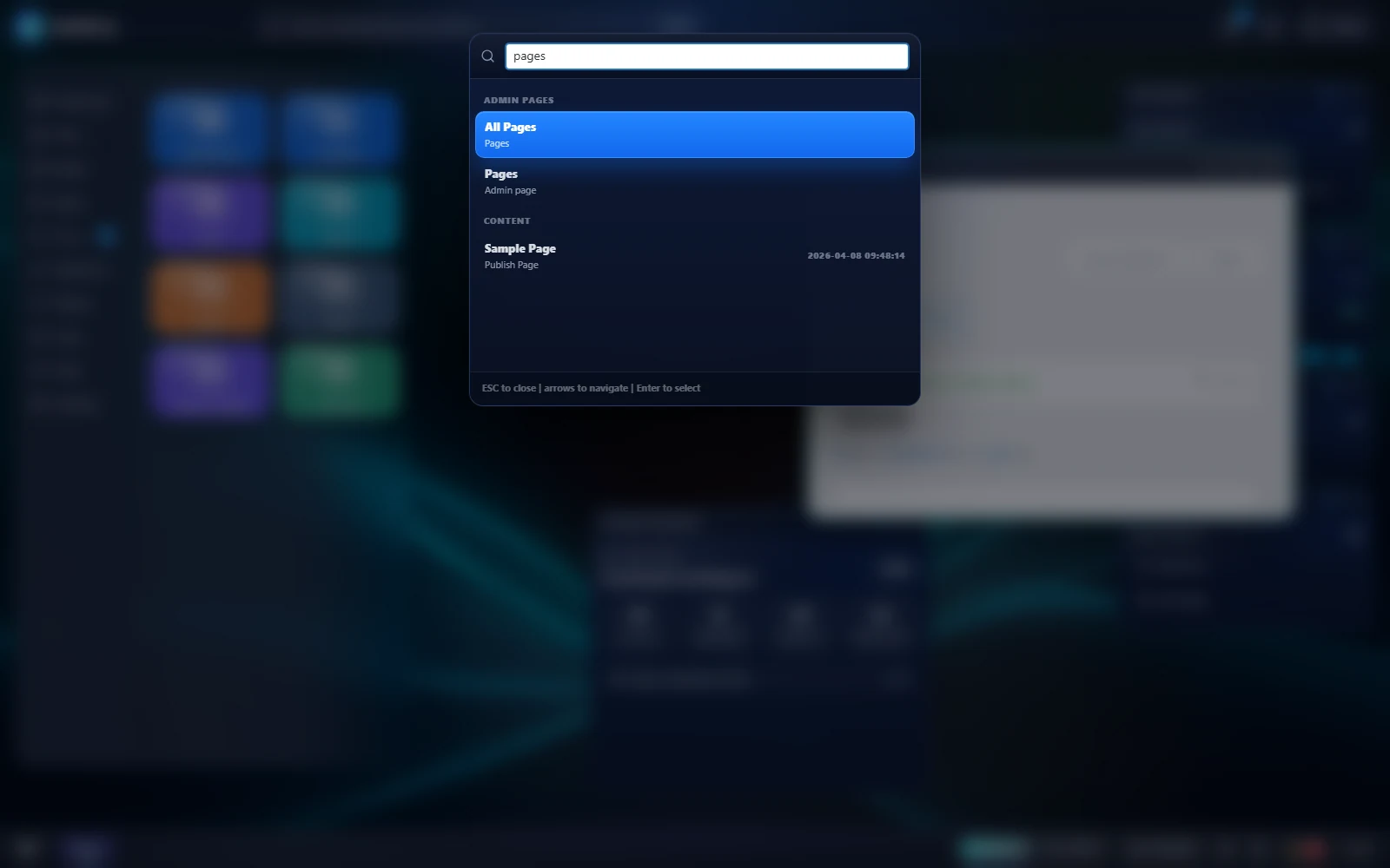 DeskPress screenshot: Command Center