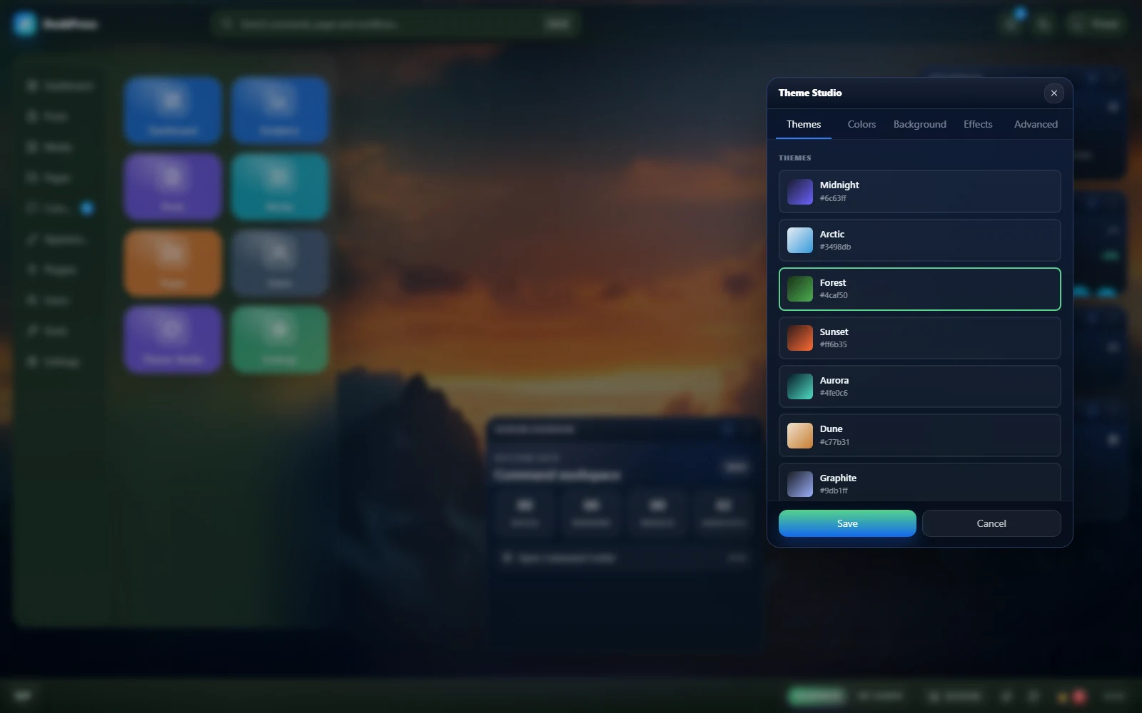 DeskPress screenshot: Theme Studio
